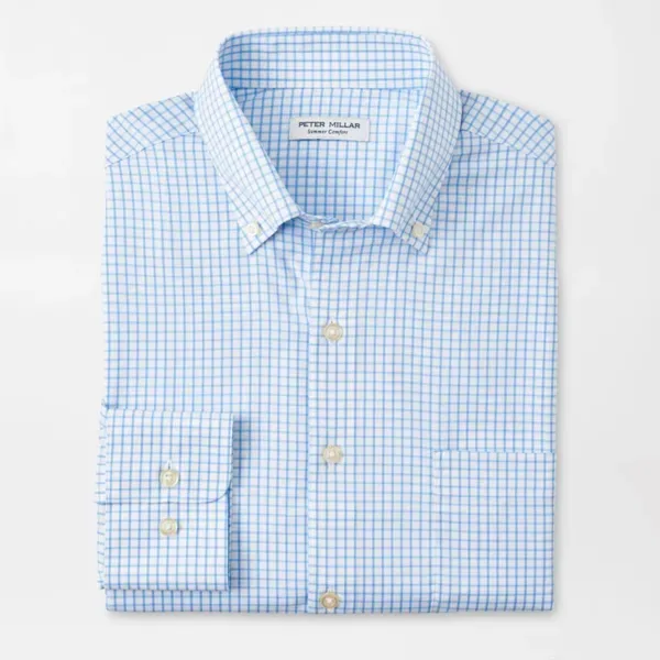 Peter Millar Hanford Twill Sport Shirt - Cottage Blue - Peter Millar Hanford Twill Sport Shirt - Cottage Blue - Image 0 of 0
