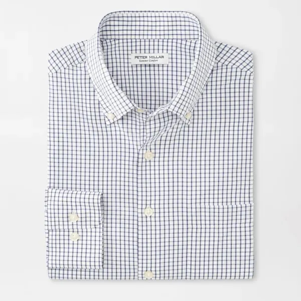 Peter Millar Hanford Twill Sport Shirt - Navy - Peter Millar Hanford Twill Sport Shirt - Navy - Image 0 of 0