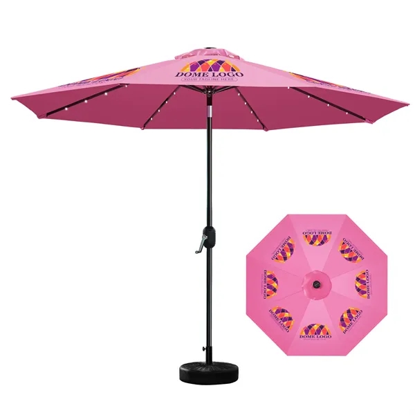 9' Patio Umbrella with Solar-powered LED Lights - 9' Patio Umbrella with Solar-powered LED Lights - Image 0 of 3