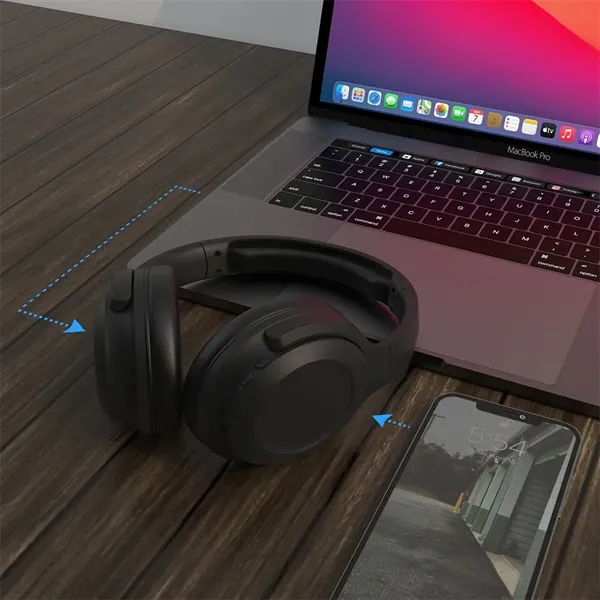 HyperGear Stealth2 ANC Wireless Noise Cancelling Over-the-Ea - HyperGear Stealth2 ANC Wireless Noise Cancelling Over-the-Ea - Image 7 of 7