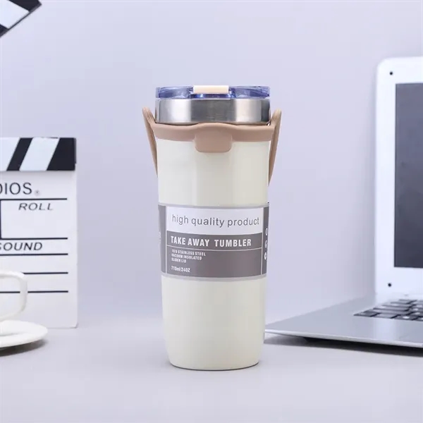 Coffee Tumbler with Silicone Strap - Coffee Tumbler with Silicone Strap - Image 3 of 3