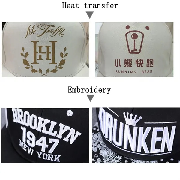 Flat Brim Hip Hop Baseball Cap - Flat Brim Hip Hop Baseball Cap - Image 3 of 3