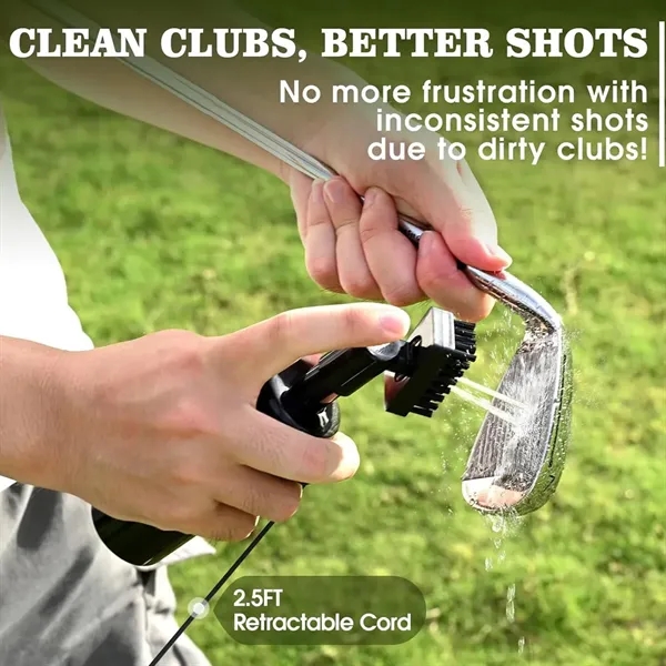 Golf Club Cleaner Brush with Sharpener Tool - Golf Club Cleaner Brush with Sharpener Tool - Image 1 of 4