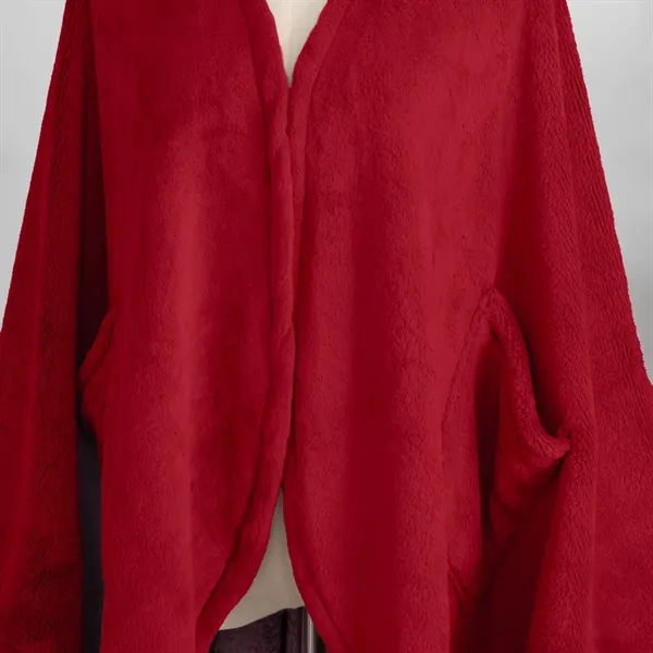 Berkshire PrimaLush Cape Wrap With Pockets- Chili Pepper - Berkshire PrimaLush Cape Wrap With Pockets- Chili Pepper - Image 1 of 4