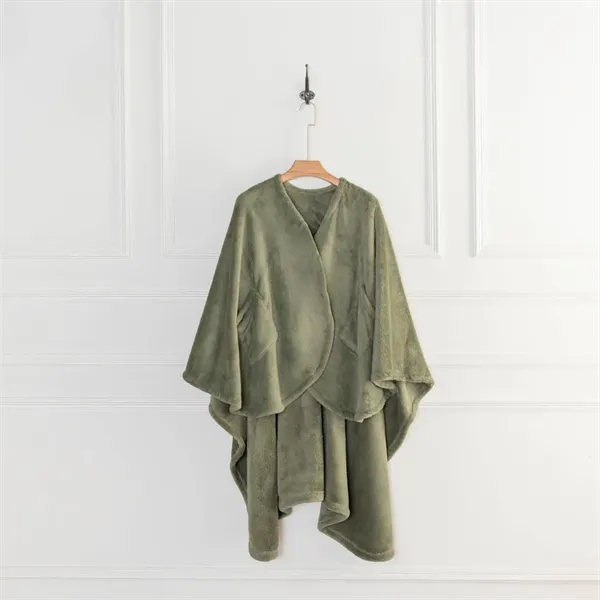 Berkshire PrimaLush Cape Wrap With Pockets- Dark Sage - Berkshire PrimaLush Cape Wrap With Pockets- Dark Sage - Image 0 of 3