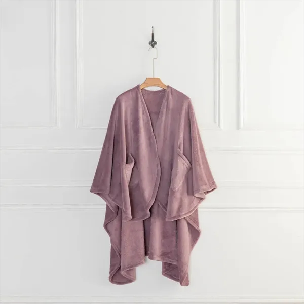 Berkshire PrimaLush Cape Wrap With Pockets- Plum Smoke - Berkshire PrimaLush Cape Wrap With Pockets- Plum Smoke - Image 1 of 6