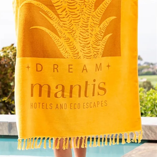 Fringe Recycled Cotton Terry Velour Beach Towel - Fringe Recycled Cotton Terry Velour Beach Towel - Image 1 of 2