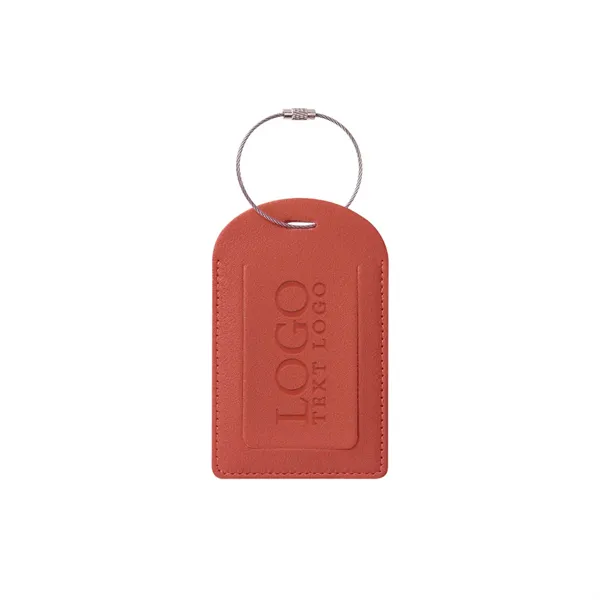 Vegan Leather Luggage Tag With Custom Logo - Vegan Leather Luggage Tag With Custom Logo - Image 6 of 37