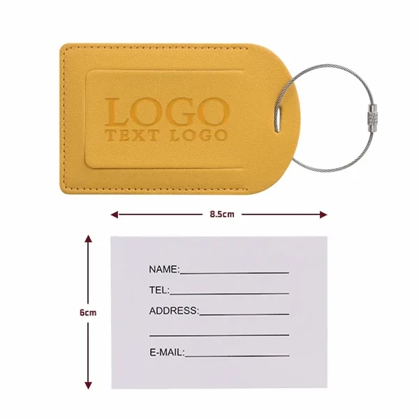 Vegan Leather Luggage Tag With Custom Logo - Vegan Leather Luggage Tag With Custom Logo - Image 31 of 37