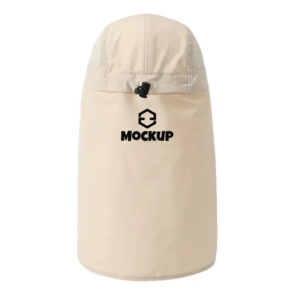 UPF 50+ Polyester Adjustable Fishing Hat with Face Neck Flap - UPF 50+ Polyester Adjustable Fishing Hat with Face Neck Flap - Image 4 of 5