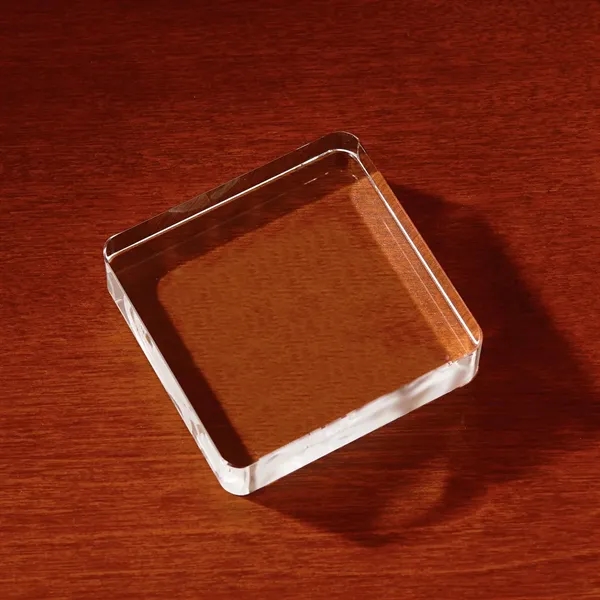 3D Crystal Square Paperweight - Small - 3D Crystal Square Paperweight - Small - Image 2 of 2