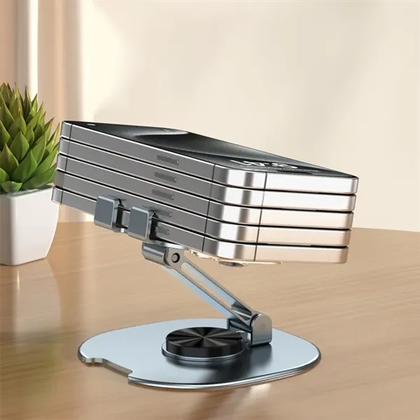 360 Rotating Metal  Holder for Desk Phone Stand - 360 Rotating Metal  Holder for Desk Phone Stand - Image 1 of 3
