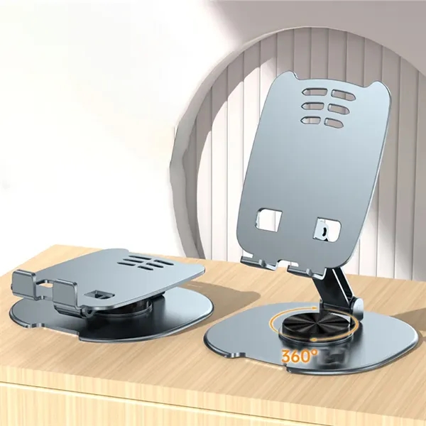 360 Rotating Metal  Holder for Desk Phone Stand - 360 Rotating Metal  Holder for Desk Phone Stand - Image 2 of 3