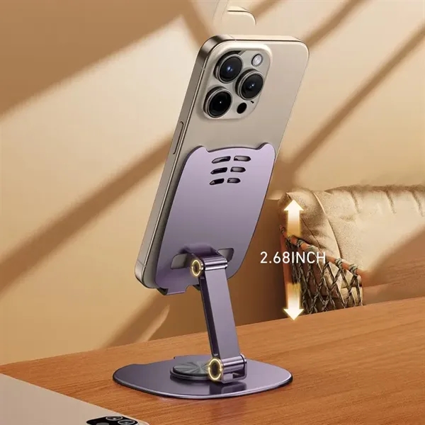 360 Rotating Metal  Holder for Desk Phone Stand - 360 Rotating Metal  Holder for Desk Phone Stand - Image 3 of 3