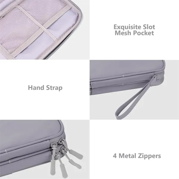 Double Layer Travel Cable Storage Bag Electronic Accessory - Double Layer Travel Cable Storage Bag Electronic Accessory - Image 3 of 4