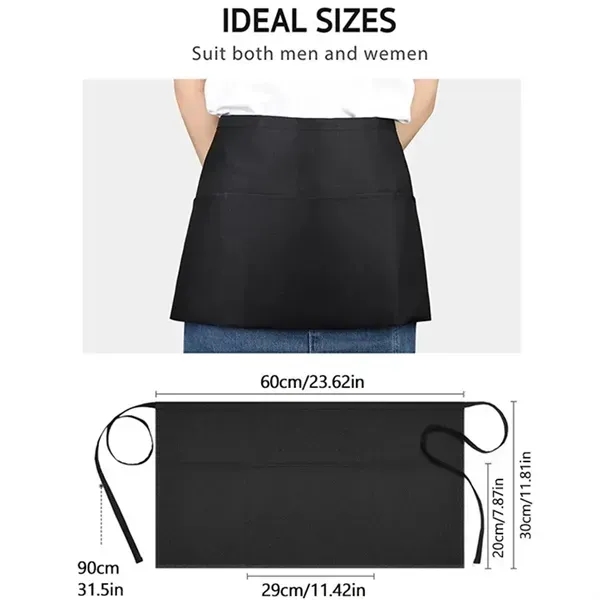 Black waterproof stain-proof restaurant kitchen work apron - Black waterproof stain-proof restaurant kitchen work apron - Image 1 of 3