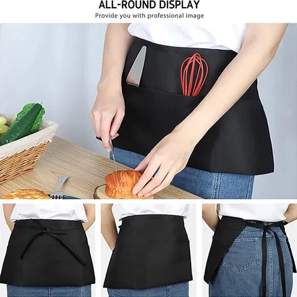Black waterproof stain-proof restaurant kitchen work apron - Black waterproof stain-proof restaurant kitchen work apron - Image 3 of 3