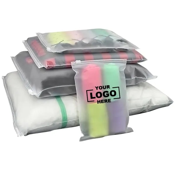 Frosted Zipper Plastic Bags - Frosted Zipper Plastic Bags - Image 0 of 3