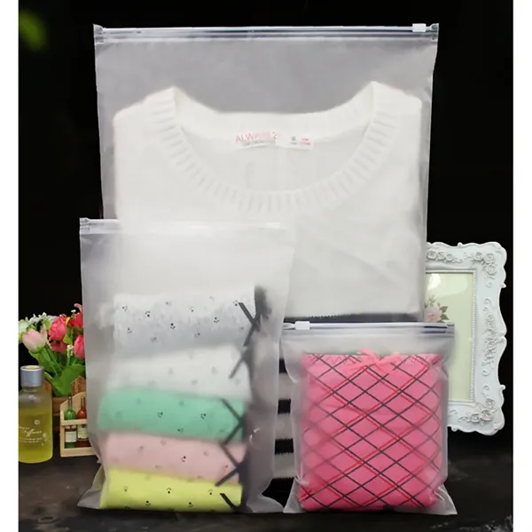 Frosted Zipper Plastic Bags - Frosted Zipper Plastic Bags - Image 1 of 3