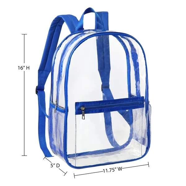 Heavy Duty Security Clear PVC School Backpack ( Ocean ) - Heavy Duty Security Clear PVC School Backpack ( Ocean ) - Image 5 of 8