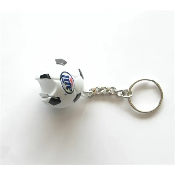 Soccer Ball Bottle Opener Keychain Key Ring