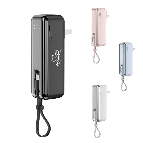 Digital Display Fast-Charging Power Bank with AC Plug - Digital Display Fast-Charging Power Bank with AC Plug - Image 0 of 4