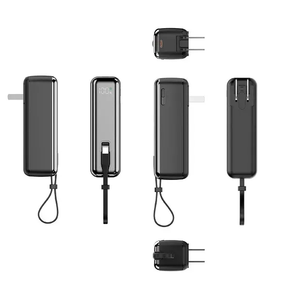 Digital Display Fast-Charging Power Bank with AC Plug - Digital Display Fast-Charging Power Bank with AC Plug - Image 1 of 4