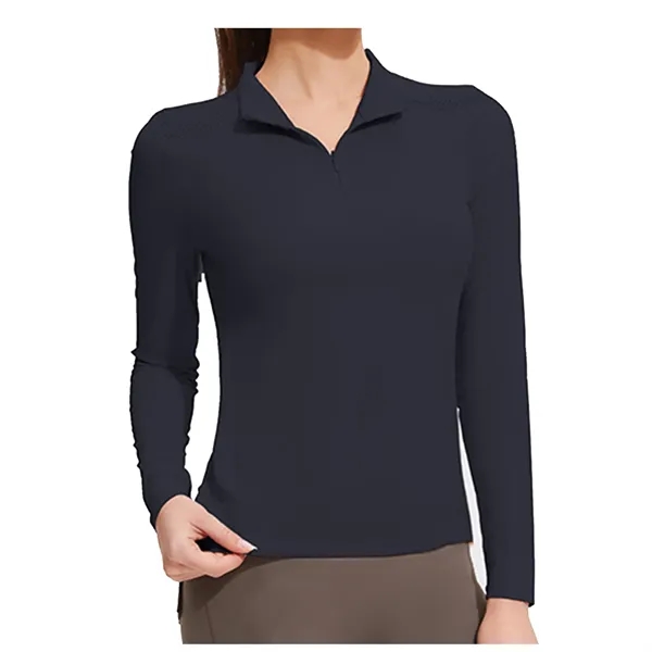 Women's Breathable Long-Sleeve Golf Polo - Women's Breathable Long-Sleeve Golf Polo - Image 4 of 5