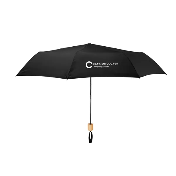 41" Arc Umbrella With 100% RPET Canopy & Bamboo Handle - 41" Arc Umbrella With 100% RPET Canopy & Bamboo Handle - Image 5 of 11