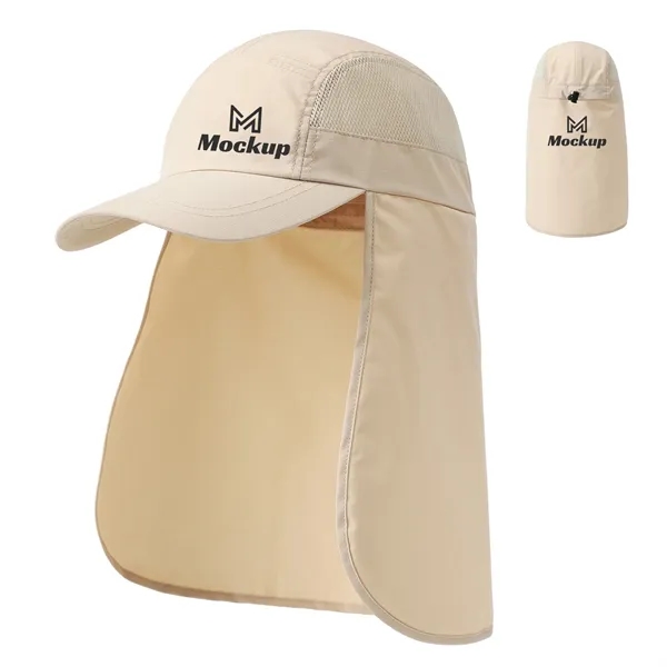 UPF 50+ Portable Outdoor Fishing Hat with Neck Flap - UPF 50+ Portable Outdoor Fishing Hat with Neck Flap - Image 0 of 4
