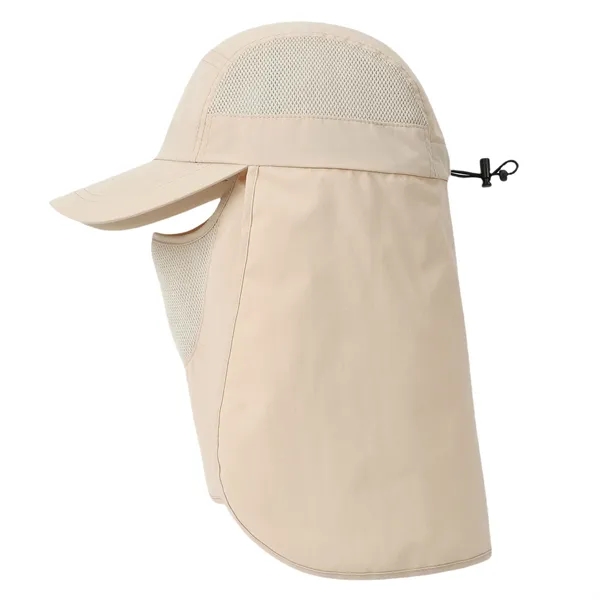UPF 50+ Portable Outdoor Fishing Hat with Neck Flap - UPF 50+ Portable Outdoor Fishing Hat with Neck Flap - Image 2 of 4