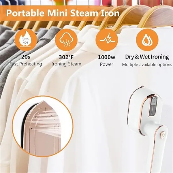 Folding handheld portable garment steamer iron - Folding handheld portable garment steamer iron - Image 8 of 12
