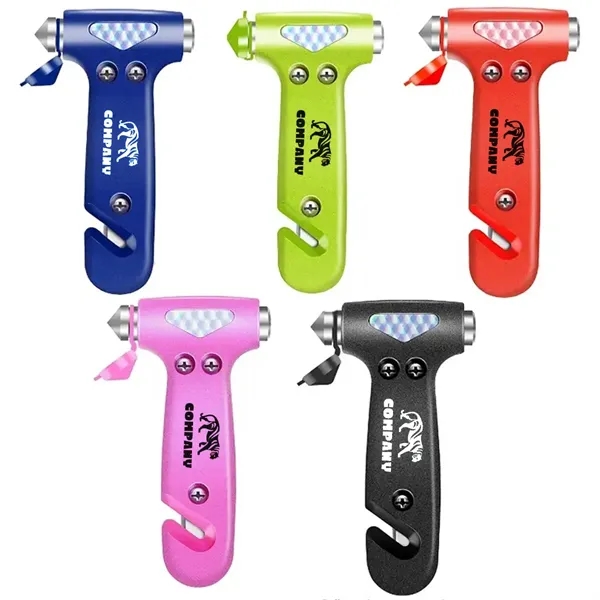 3 In 1 Car Safety Hammer Glass Breaker - 3 In 1 Car Safety Hammer Glass Breaker - Image 0 of 4
