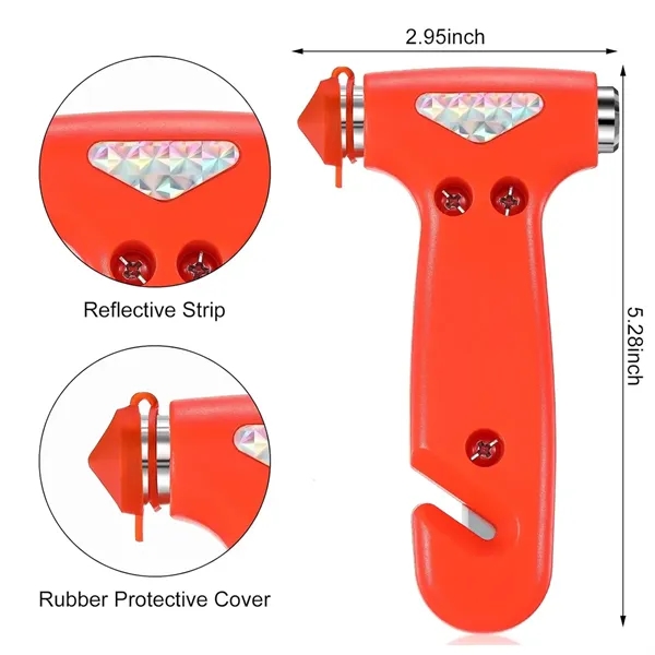 3 In 1 Car Safety Hammer Glass Breaker - 3 In 1 Car Safety Hammer Glass Breaker - Image 1 of 4