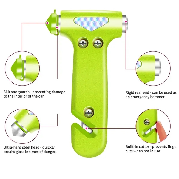3 In 1 Car Safety Hammer Glass Breaker - 3 In 1 Car Safety Hammer Glass Breaker - Image 2 of 4