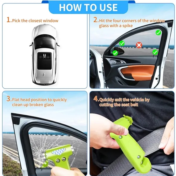 3 In 1 Car Safety Hammer Glass Breaker - 3 In 1 Car Safety Hammer Glass Breaker - Image 4 of 4
