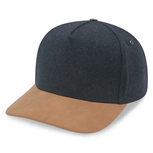 5 Panel Melton Wool Suede Cap - 5 Panel Melton Wool Suede Cap - Image 1 of 4