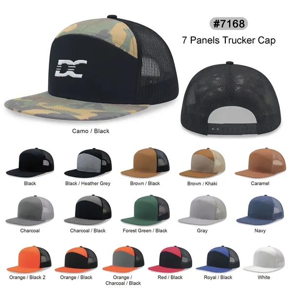 7 panel Hybrid trucker cap - 7 panel Hybrid trucker cap - Image 0 of 20