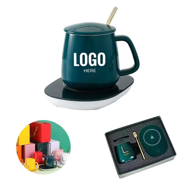 Ceramic Coffee Mug Gift Set With Thermostatic Heater - Ceramic Coffee Mug Gift Set With Thermostatic Heater - Image 0 of 4