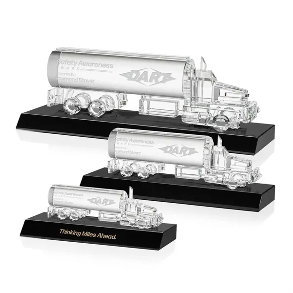 Crystal Oil Tanker on Base - Black