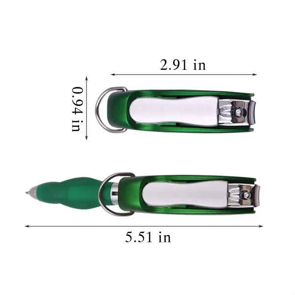 Versatile Portable Foldable Ballpoint Pen with Nail Clipper - Versatile Portable Foldable Ballpoint Pen with Nail Clipper - Image 1 of 3