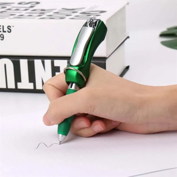 Versatile Portable Foldable Ballpoint Pen with Nail Clipper - Versatile Portable Foldable Ballpoint Pen with Nail Clipper - Image 2 of 3