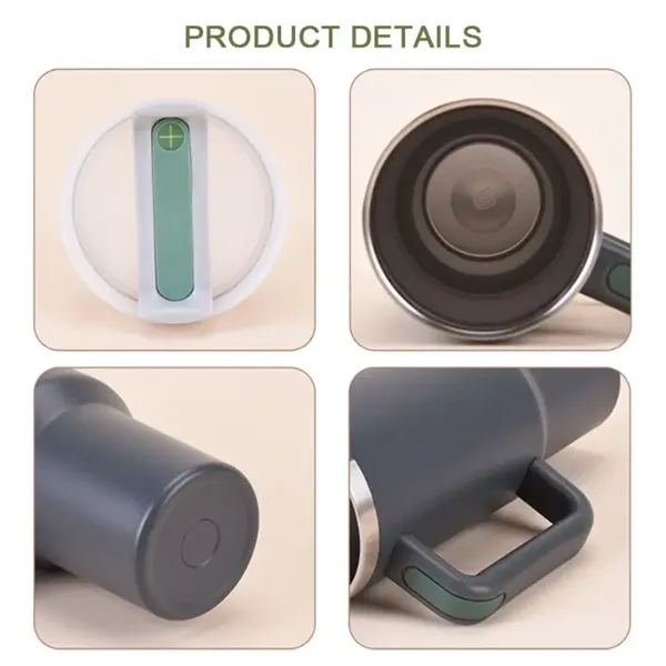 30oz Stainless Steel Insulated tumbler with Handle - 30oz Stainless Steel Insulated tumbler with Handle - Image 1 of 3