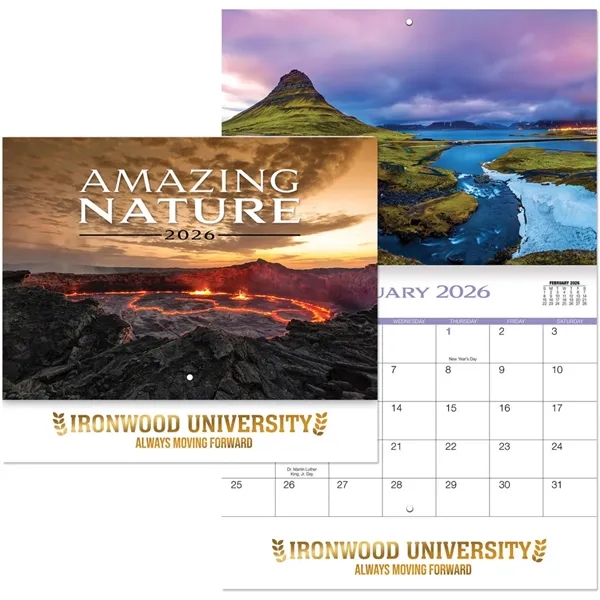 Luxe Amazing Nature Stapled Wall Calendar - Luxe Amazing Nature Stapled Wall Calendar - Image 0 of 4