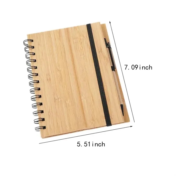 Eco - friendly Portable Durable Writing Coil Bamboo Notebook - Eco - friendly Portable Durable Writing Coil Bamboo Notebook - Image 1 of 4