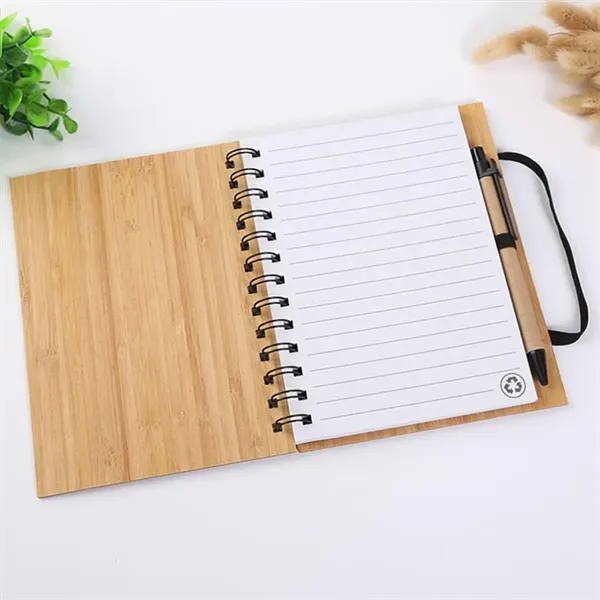 Eco - friendly Portable Durable Writing Coil Bamboo Notebook - Eco - friendly Portable Durable Writing Coil Bamboo Notebook - Image 2 of 4