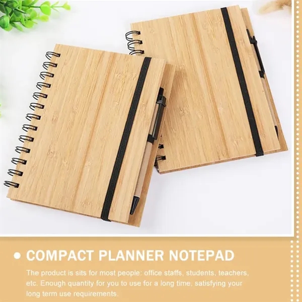 Eco - friendly Portable Durable Writing Coil Bamboo Notebook - Eco - friendly Portable Durable Writing Coil Bamboo Notebook - Image 3 of 4