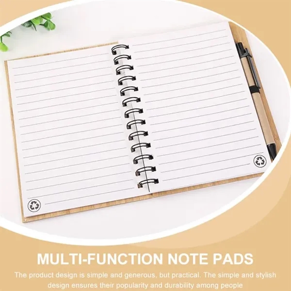 Eco - friendly Portable Durable Writing Coil Bamboo Notebook - Eco - friendly Portable Durable Writing Coil Bamboo Notebook - Image 4 of 4