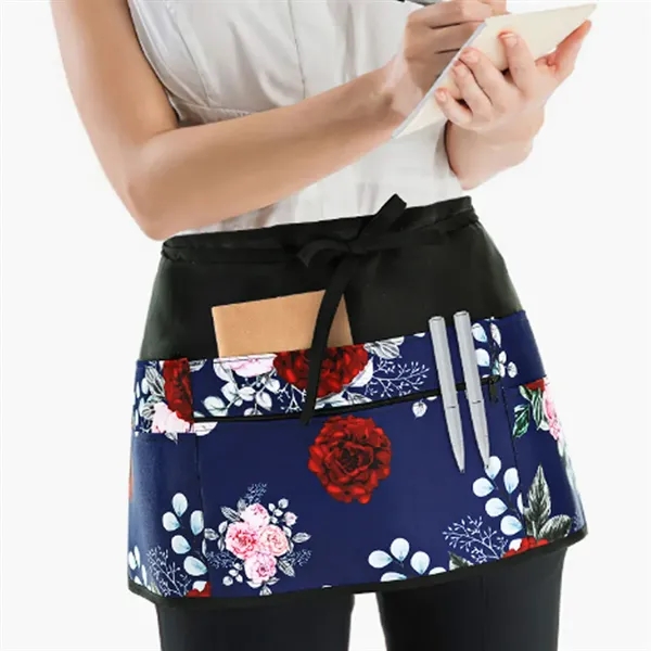 6 Pockets Server Aprons With Zipper - 6 Pockets Server Aprons With Zipper - Image 3 of 4