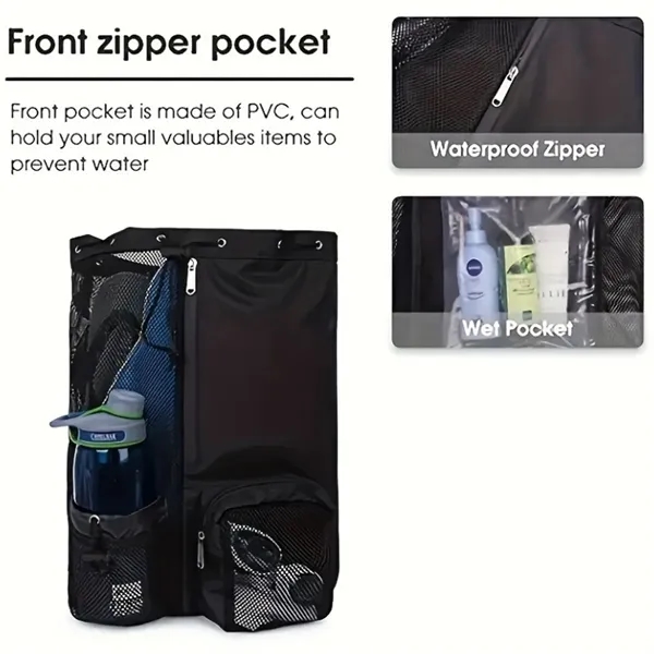 Multifunctional Swim Bag With Mesh - Multifunctional Swim Bag With Mesh - Image 3 of 4
